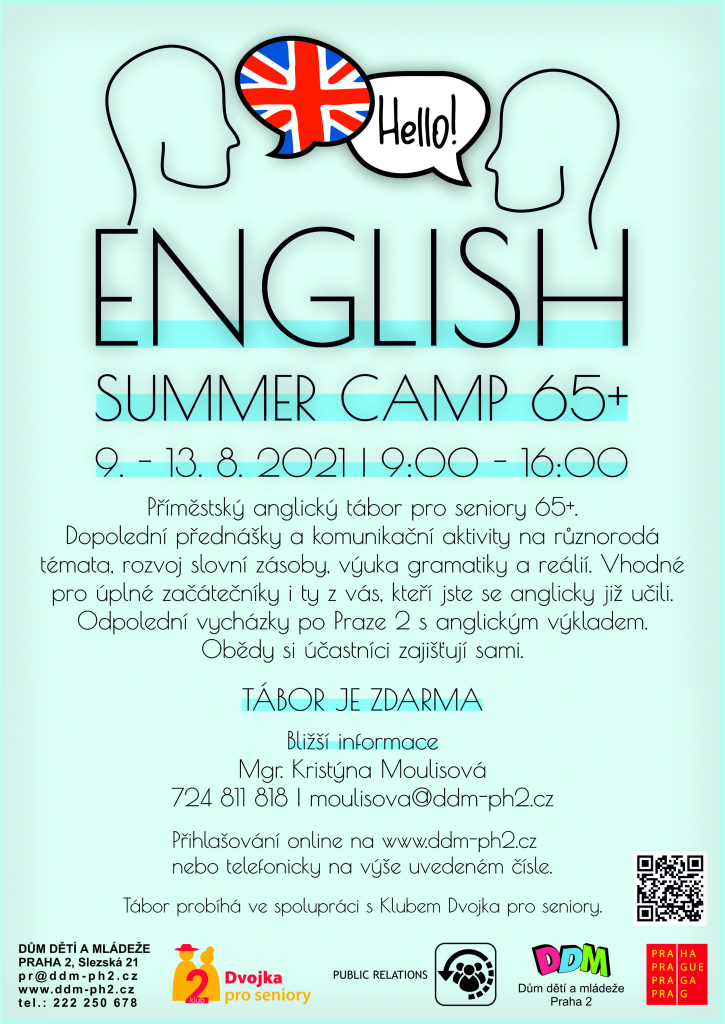 English summer camp 65+