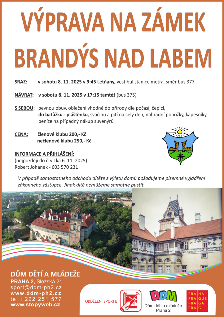 Výlet TK Stopy - Zámek Brandýs nad Labem