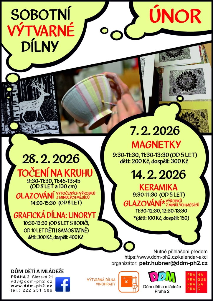Sobotní výtvarné dílny - 7. 2. 2026
