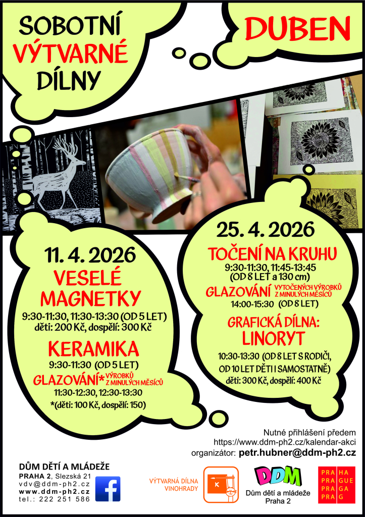 Sobotní výtvarné dílny - 11. 4. 2026